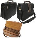 AmeriLeather Two-Tone Charisma Laptop Briefcase (Brown)