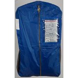 Tuva Inmate Property Lockable Garment Bag, Heavy Duty Nylon, 36" Long, Blue