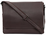Banuce Vintage Soft Top Grain Leather Messenger Bag for Men Business Briefcase a4 Work 14 Inch