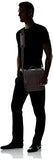Kenneth Cole Reaction Travelier Satchel Messenger Vegan Leather Laptop Computer Shoulder Bags, Brown, 15.6"