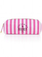 Victoria'S Secret Glamorous Pink Stripes Always & Forever Cosmetic Bag