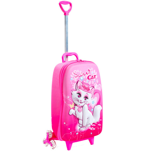 Maxi's Designs Sweet Cat 3D Rolling Suitcase