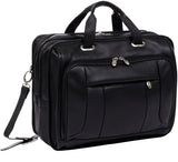 McKlein S Series River West Leather Fly-Through 17in Laptop Case
