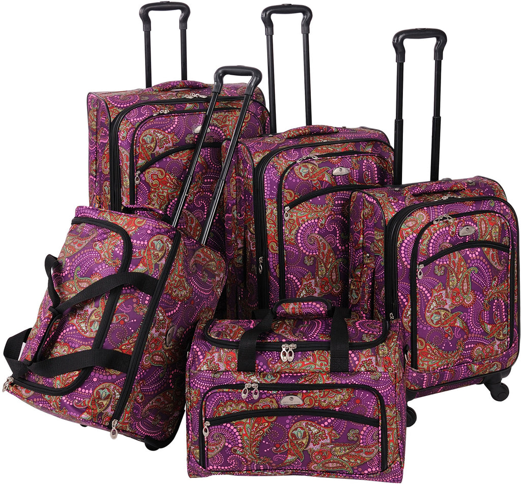 Shop American Flyer Paisley 5 Piece Spinner L – Luggage Factory