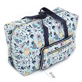 Foldable Travel Bag Women Large Capacity Portable Shoulder Duffle Bag Cartoon Printing Waterproof Weekend Luggage Tote