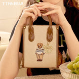 Winnie the Pooh women's bag handbag 2022 new one-shoulder canvas bag summer small bag Messenger bag