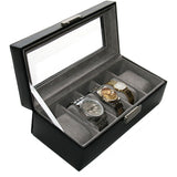 Royce Leather 5 Slot Watch Box Display Case 