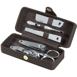 Royce Leather Luxury Suede Lined Travel Manicure Set