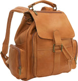 LeDonne Leather Classic Multi Pocket Backpack