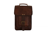 Vintage Craft Real Brown Leather Satchel 13" Macbook / Laptop Messenger Bag