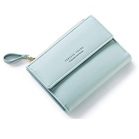 BOBILIKE RFID Blocking Bifold Wallet Small Coin Purse Card Holder ID Window Wallets for Women, Mint