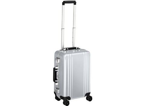 Zero Halliburton Classic Polycarbonate Carry On 4 Wheel Spinner Travel Case, Silver, One Size