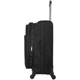 Kenneth Cole Reaction Going Places 24" 600d Polyester Expandable 4-Wheel Spinner Checked Luggage, Black