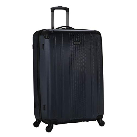 Kenneth Cole Reaction Gramercy Collection Lightweight Hardside 4-Wheel Spinner Luggage, Navy, 28-Inch Checked