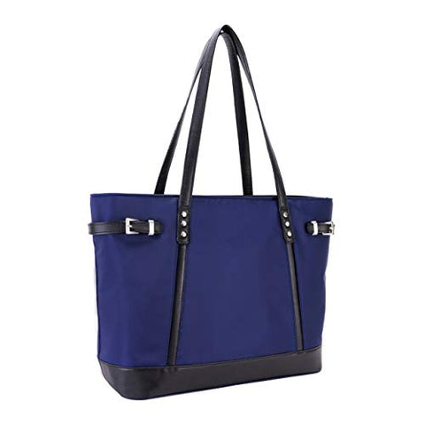 McKlein, N Series, ARIA, Nano Tech-Light Nylon with Leather Trim, Nylon Ladies' Tote, Navy (17567)