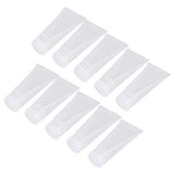 Doublelife 10 Pieces 20ml Clear Soft Flip Plastic Empty Tube Cosmetic Cream Lotion Shampoo Travel