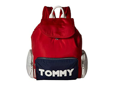 Tommy Hilfiger Women's Tommy Nylon Backpack Navy/Red One Size