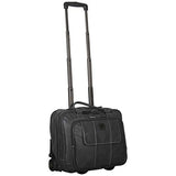 Kenneth Cole Reaction Women's Casual Fling Pebbled Faux Leather 16" Laptop Business Travel Tote, Charcoal, Wheeled Carry