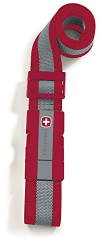 Swissgear Adjustable Luggage Strap With Snap-Lock Buckle - Fits Bags Up To 72-Inches, One Size, Red