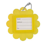 Unique Luggage Tag, Travel Suitcase Bag Identify Label with Steel Loop (Flower-1Pack)