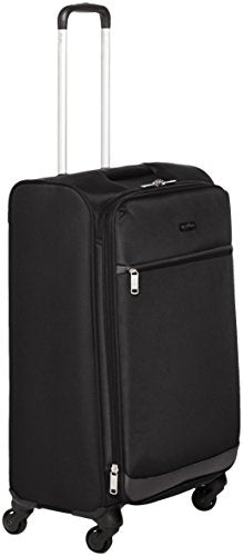 AmazonBasics Softside Spinner Luggage Suitcase - 25 Inch, Black