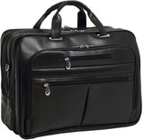 McKlein R Series Rockford Leather FlyThrough 17in Laptop Case