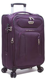 Dejuno Cirrus Lightweight Nylon 3-Piece Spinner Luggage Set-Purple