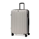 NONSTOP Luggage Expandable Spinner Wheels hard side shell Travel Suitcase Set 3 Piece Lightweight with TSA Lock and Double USB Port, NEW YORK Collection (Silver, 3-Piece Set (20/24/28))