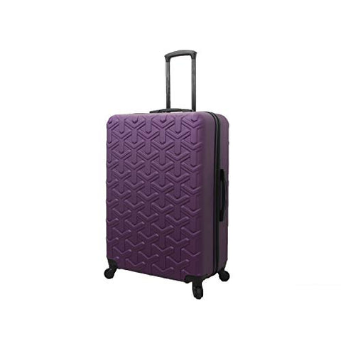 Mia Toro Italy Molded Art Braid Hard Side 28 Inch Spinner, Grape