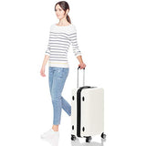 AmazonBasics Geometric Luggage Expandable Suitcase Spinner - 3 Piece Set (20", 24", 28"), Cream