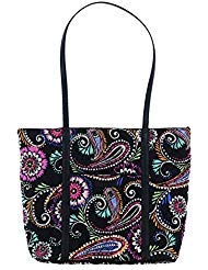 Vera Bradley Small Trimmed Vera Tote Bag (Bandana Swirl)