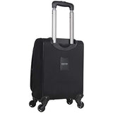 Kenneth Cole Reaction Going Places 16" Polyester Expandable 4-Wheel Carry-on Spinner Luggage, Black