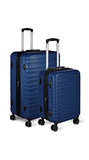 AmazonBasics 2 Piece Hardside Spinner Travel Luggage Suitcase Set - Navy