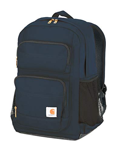 Carhartt Legacy Standard Work Backpack with Padded Laptop Sleeve and Tablet Storage, Navy, Medium