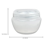 Beauticom 36 Pieces 30G/30ML (1 Oz) White Frosted Container Jars with Inner Liner for Makeup, Creams, Cosmetic Beauty Product Samples - BPA Free