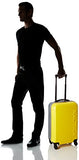 Nautica Hardside Carry On Luggage - 20 Inch Spinner Wheels Suitcase Lightweight Rolling Travel Bag for Under Seat, Yellow/Silver