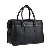 Banuce Men Black Genuine Leather Briefcase Business Travel Tote Shoulder Messenger Bag