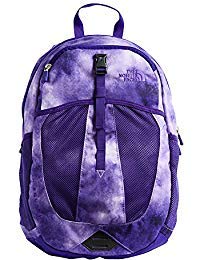 The North Face Youth Recon Squash Backpack - Dahlia Purple Colored Print & Deep Blue - OS