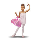 Bixbee Kids Duffle Bag, Dance Bag & Travel Bag for Sports, Gymnastics and Ballet with Adjustable Strap, Zippers, Pockets, and Flake-Resistant Glitter - Dance Bag for Girls in Sparkalicious Pink