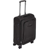 AmazonBasics Premium Expandable Softside Spinner Luggage With TSA Lock- 21 Inch, Black