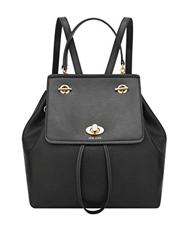 anne klein black leather backpack Shop Anne Klein Chain Toggle Backpack, Black – Luggage Factory