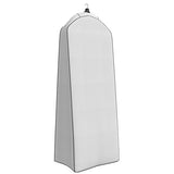 Wedding Gown Gusseted Garment Bag - 20" Gusset for Large Bridal and Prom Dresses with Boxed Bottom - ID Window - 72" x 24" - White and Grey - Monster Bag Collection by Your Bags