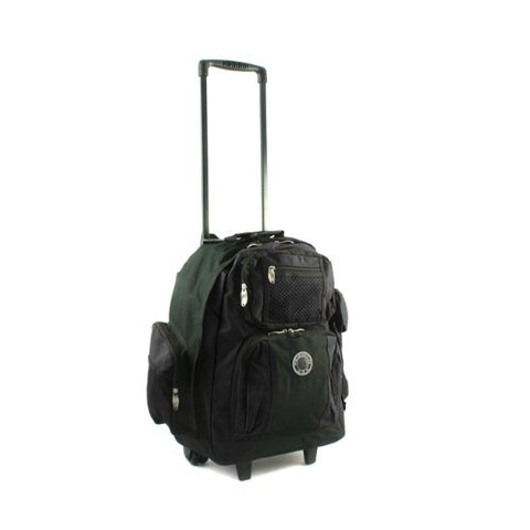 Transworld Roll-Away Deluxe Rolling Backpack - Black