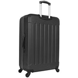 Ben Sherman Leicester 28" Lightweight Durable Hardside 4-Wheel Spinner Checked Suitcase, Black With