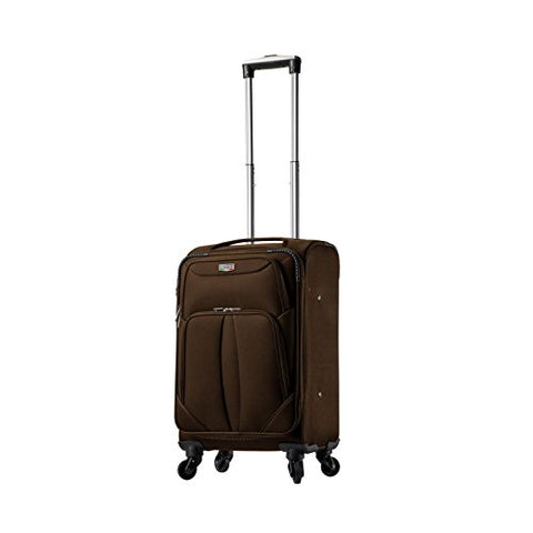 Viaggi V1100-20In-Brw Italy Sione Softside Spinner 20" Carry-On, Brown