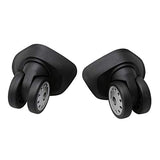 BQLZR 9.5x9x5.9cm Black Plastic and Metal Luggage Suitcase Replacement 360 Degree Swivel Spinner