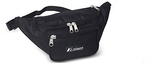 Everest 044XLD Extra Large Fanny Pack, Black Set of 2 Fanny Packs.