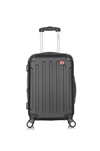 Dukap Luggage Intely Hardside Spinner 20'' Inches Carry-On With Usb Port - Black