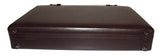 Mancini Leather Slim Attache Laptop Briefcase Bordeaux/Burgundy