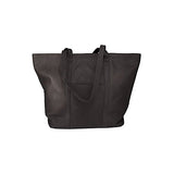 Suburban Tote (Md) Tote Bag From Latico Leathers, 100 Percent Luxury Leather, Black